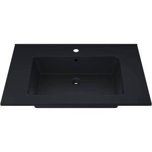 Раковина Uperwood Parma Quartz 291003004 77 см, уголь, черная матовая