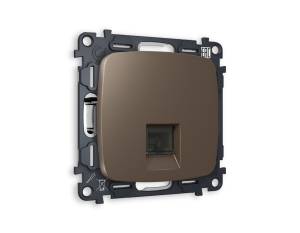 Комплект механизма телефонной розетки со шторкой Ambrella Volt Omega MO642030