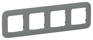 Рамка 4-постовая IEK Flite FI-M42-31-20-K80 мокрый асфальт