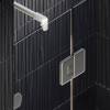 Душевая дверь в нишу MaybahGlass MGD-489-4 с добором на петлях, стекло прозрачное, профиль хром глянцевый, 1950x1000 фото 3