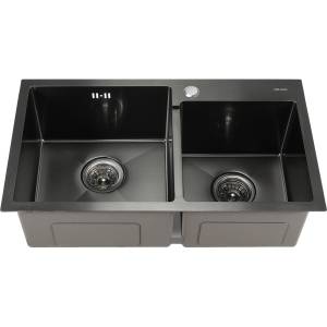 Мойка кухонная Melana ProfLine S7240HB графит врезная прямоугольная 720x400x220мм