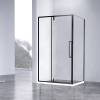 Душевой уголок Vincea Slim-N VSR-4SNP9012CLB профиль черный, стекло прозрачное, 120x90x195