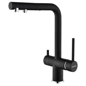 Смеситель для кухни Paulmark Serpentine Se213222-AN с выдвижным изливом, антрацит