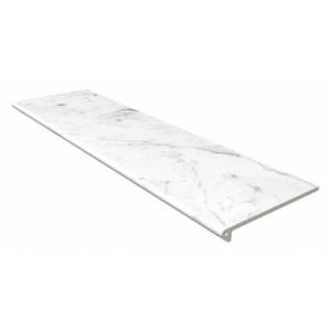 Ступень Gres de Aragon Marble Smooth Round. Carrara Blanco 33x120