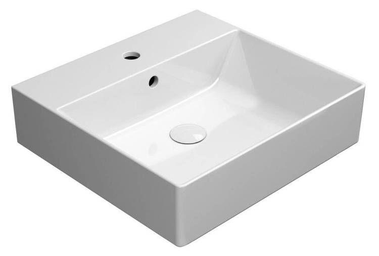 Раковина GSI Kube X 9430111 белый глянцевый, 50x47