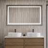 Зеркало BelBagno SPC-KRAFT-1400-800-SENS-NERO с подсветкой и подогревом, Черный фото 5