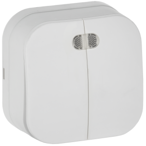 Выключатель 2-клавишный IEK Glory EVH21-K01M-10 белый матовый