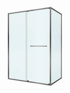 Душевой уголок Cezares LUX-AH-FS-11-130/100-C-GM профиль оружейная сталь, стекло прозрачное, 130x100x195