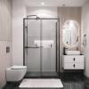 Душевой уголок Grossman Style 120.K33.05.1110.21.02 профиль черный матовый, стекло шиншилла, 110x100x195 фото 3