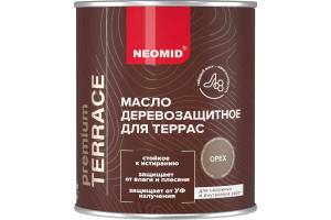 Масло деревозащитное для террас Neomid Terrace шелковисто-матовое орех 0.75 л