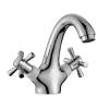 Смеситель для умывальника Decoroom DR51 DR51011-White двуручный для умывальника монолитный Хром/белый