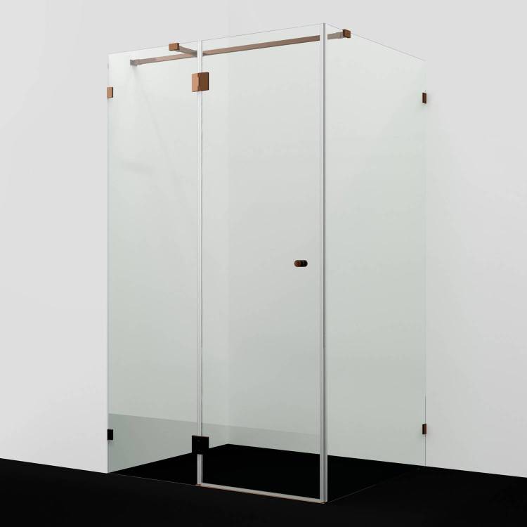 Душевой уголок Wasserkraft Paar 88H10 профиль глянцевое розовое золото, стекло прозрачное, 120x100x200