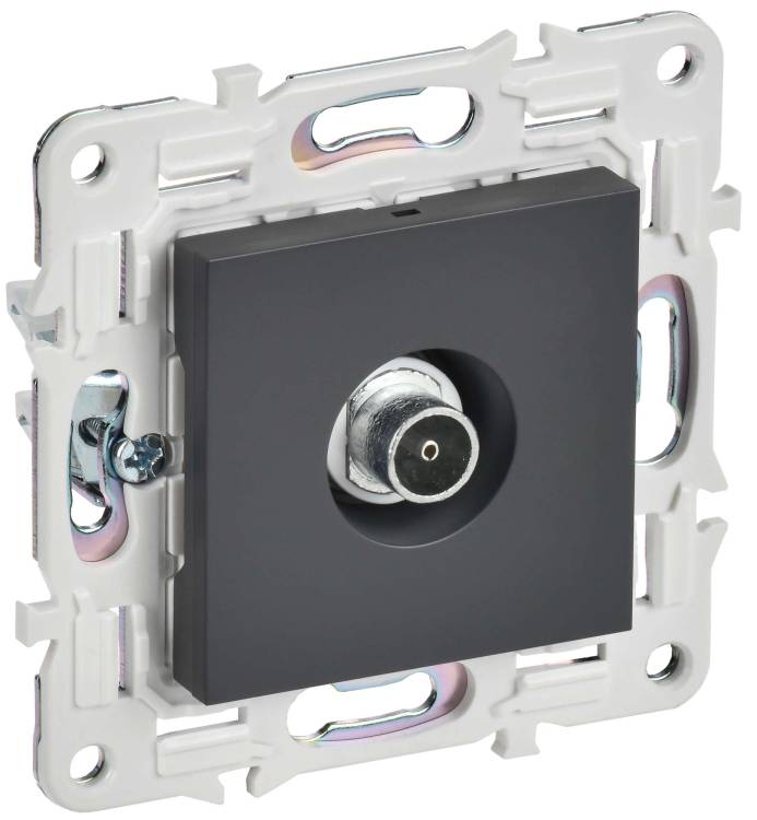 ТВ-розетка оконечная IEK Skandy SK-A10-O-K48 титан