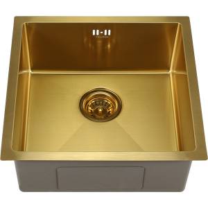 Мойка кухонная Melana ProfLine D4645HG золото врезная квадратная 460x450x200мм
