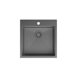 Мойка кухонная Iddis Haze HAZ49GMi77 графит, 49x51