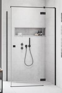Душевой уголок Radaway Essenza New KDJ 120х100 см правый, стекло прозрачное, профиль черный