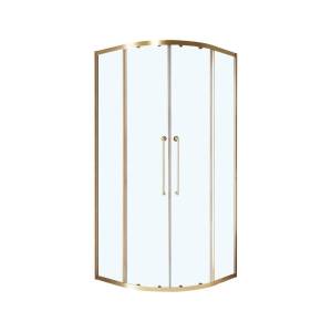 Душевой уголок Cezares Relax RELAX-304-R-2-90-C-BORO профиль брашированное золото, стекло прозрачное, 90x90