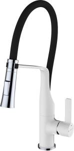 Смеситель для кухни Clever Chef 99733 белый, с гибким изливом
