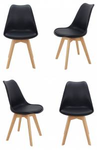 Комплект стульев Bradex Home Eames Bon FR 0024K черный 4 шт.