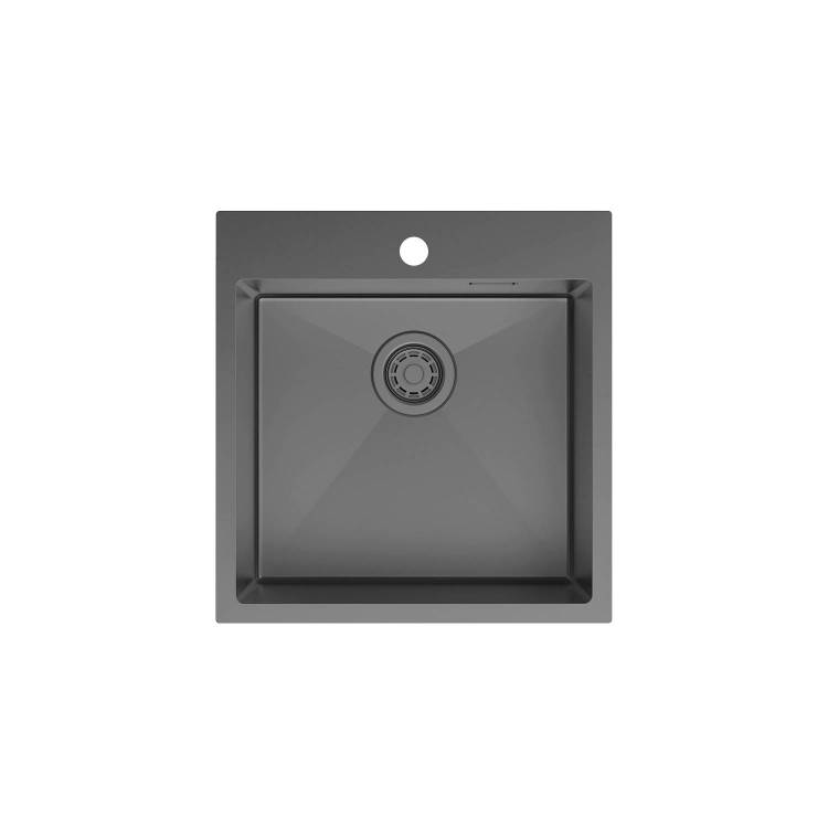 Мойка кухонная Iddis Haze HAZ49GMi77 графит, 49x51