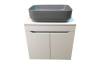 Тумба с раковиной Sintesi STL.W7019_SIN-LVB-APP-409GM подвесная, белый, серый матовый