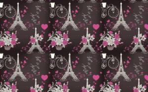 3D Фотообои Artegrafico «Романтичный фон с эйфелевой башней» PRV-036 акварель