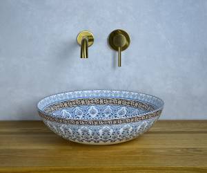 Раковина Bronze de Luxe Марракеш 1008 40 см, синяя