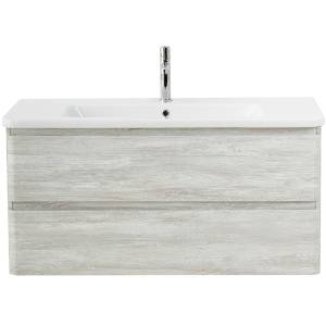 Тумба с раковиной Belbagno Albano-Cer ALBANO-CER-1050-2C-SO-RVB 102x44x50 Rovere Vintage Bianco подвесная с двумя выкатными ящиками