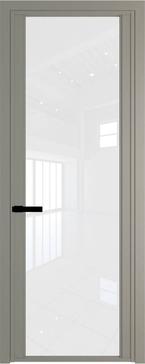 Межкомнатная дверь Profil Doors 2 AGP цвет профиля Никель матовый, стекло безопасное 6 мм белый триплекс 700x2000