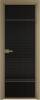 Межкомнатная дверь Profil Doors 4 AX цвет профиля Шампань, стекло безопасное 6 мм мору черный 800x2000