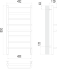 Полотенцесушитель Terminus Евромикс П8 40x85, электрический фото 3