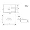 Мойка кухонная Uperwood Econ UPD-506 4910201240 бежевая матовая, 60x42 фото 4