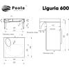 Раковина Paola Liguria 600 подвесная, на стиральную машину фото 7