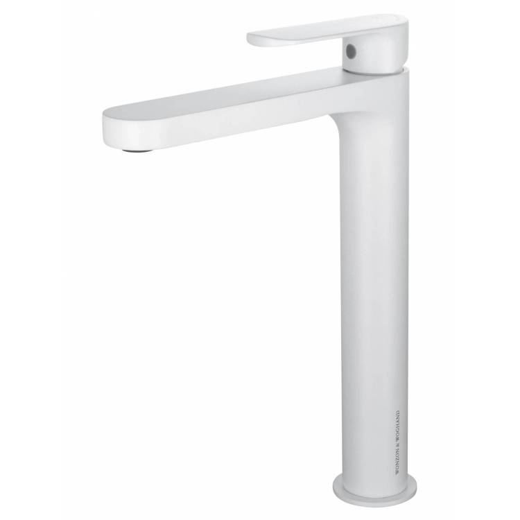 Смеситель для раковины Wonzon & Woghand WW-H1034-MW высокий, белый матовый