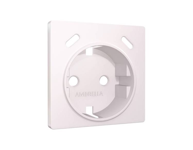 Лицевая панель для электрической розетки с заземлением со шторками 2USB C+C Ambrella Volt Alfa AP2105 жемчуг