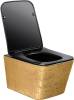 Унитаз подвесной Vincea Q-Line VT1-12G1B золотой, черный фото 4