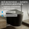 Унитаз подвесной Abber Bequem AC1102TMB безободковый, сиденье микролифт, черный матовый фото 10
