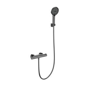 Смеситель для душа Wonzon & Woghand WW-B2003-A-BGG термостатический, темный графит