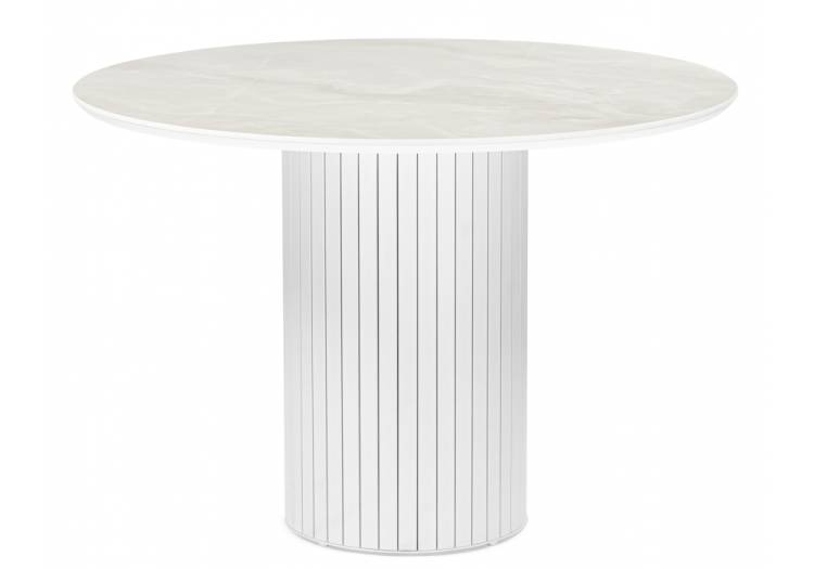 Стол Notta Гравент 625604 onyx bianco soft satin, белый 110x110x75