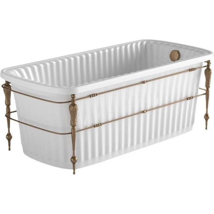 Ванна из искусственного камня Migliore Olivia 24378 174x80 бронзовый каркас