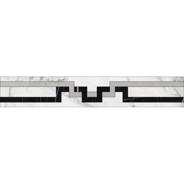 Бордюр Kerranova Marble Trend K-1000/MR/f01-cut Фриз Carrara 10x60