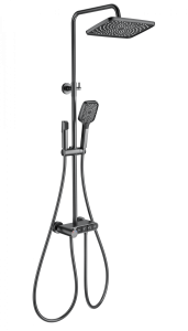 Душевая стойка Wonzon & Woghand WW-B3112-BGG с термостатом, темный графит