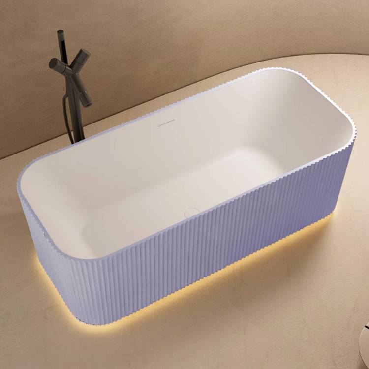 Ванна из искусственного камня Abber Stein AS9663Violett 170x75 фиолетовая