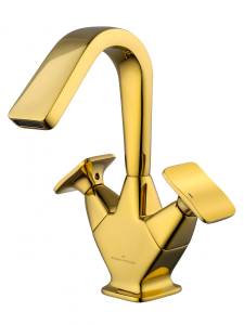 Смеситель для раковины Wonzon & Woghand Shakespeare WW-651103-DG высокий, Темное золото