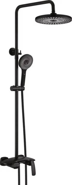 Душевая система Rose R1136H с каскадным изливом, черный