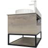 Тумба с раковиной Comforty Порто-75 00-00009321 дуб дымчатый фото 7
