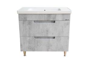 Тумба с раковиной Bellezza Грейс 90 2 ящ. Серый