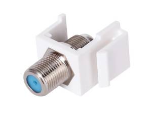 Вставка Keystone с F коннектором Rikett 32555 WT белый