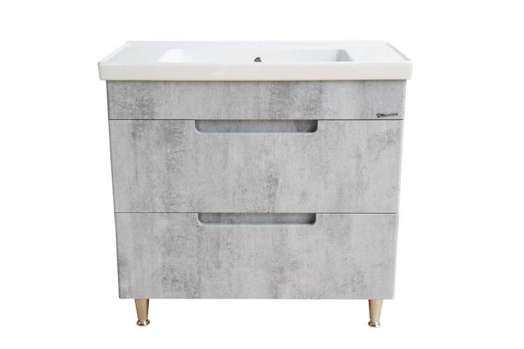 Тумба с раковиной Bellezza Грейс 90 2 ящ. Серый