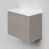 Тумба с раковиной La Fenice Terra Twin Cappuccino NFNC-01-TER-C-80-2-3-80 бежевая матовая, 80 см